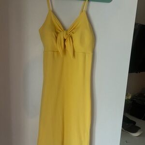 Yellow Spaghetti Strap Dress